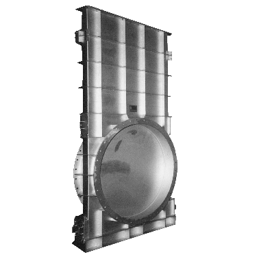 用于气体阻隔的圆形和正方形/长方形截面法兰安装闸床风门